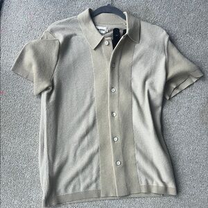 Taylor Stitch Tan Short Sleeve Button Down Shirt